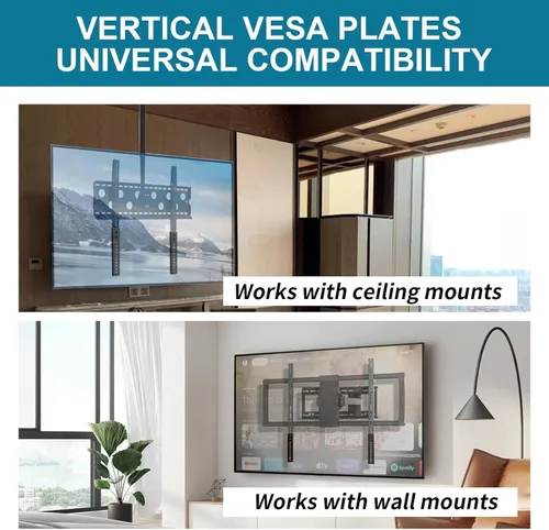 Vista 6 de Soportes de extensión de montaje para TV, extensor de montaje vertical VESA diseñado para televisores de bajo patrón VESA, soporte de extensión VESA