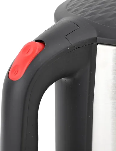 Vista 8 de Tetera eléctrica, hervidor eléctrico de acero inoxidable 304 de 2.5 L, caldera de agua de ebullición rápida con apagado automático, base giratoria