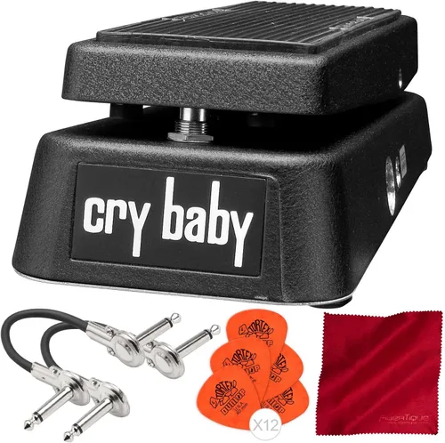 Dunlop GCB95 Cry Baby Wah Pedal de efectos de guitarra con paquete de accesorios de lujo