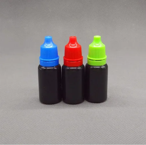 Vista 4 de Snadulor 60 botellas vacías de plástico negro con gotero exprimible de 0.2 fl oz con tapa protectora, botella de gotas para los ojos (tapa negra)