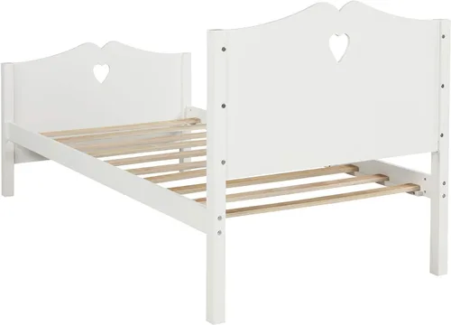 Vista 5 de Merax Base de cama individual, cama de plataforma individual con cabecero y estribo, cama de madera tamaño individual para niños, no necesita