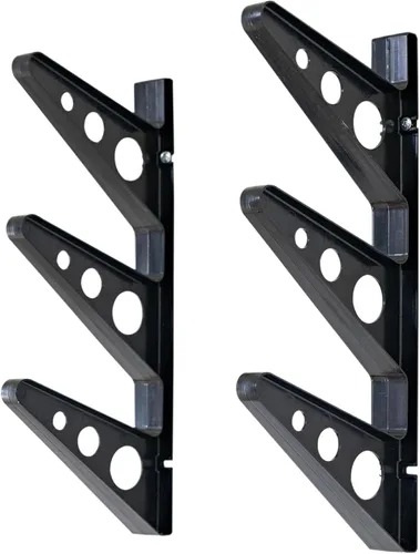 Vista 7 de StoreYourBoard Estante de pared Longboard, almacenamiento triple para Longboard