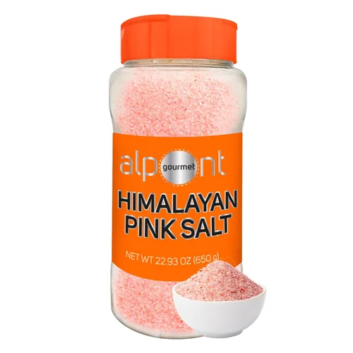 ALPONT GOURMET Himalayan Pink Salt - Fine Ground Himalayan Sea Salt for Cooking & Seasoning - Ideal for DIY Scrubs & Bath Soak - 22.92oz (650g)
