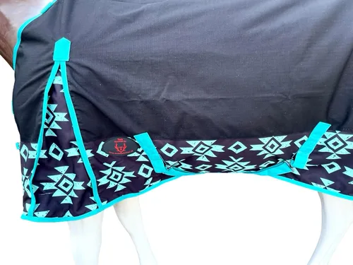 Vista 2 de 1200 Denier Sábana de Lluvia para Caballos (Sábana de Participación Impermeable/Transpirable y a Prueba de Viento) Sábana de Lluvia Transpirable