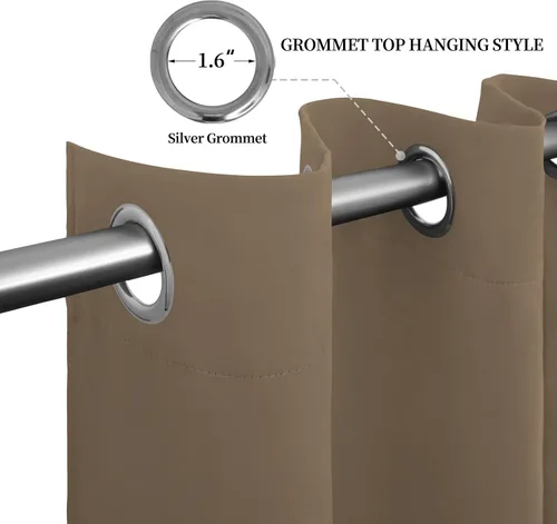 Vista 224 de Easy-Going - Cortinas opacas para dormitorio, aislamiento térmico sólido con ojales, cortinas de ventana para reducción de ruido, cortinas