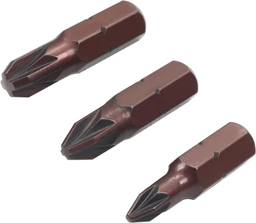 Vista 10 de Utoolmart 12pcs PZ1 PoziDriv Destornillador Bits 0.984 in Largo 1/4 Pulgadas Hex Shank S2 Alta Aleación De Acero