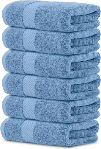Vista 16 de White Classic Toallas de Mano de Lujo Azul Marino - Suaves 100% Algodón Turco Altamente Absorbentes Colección de Toallas de Baño de Hotel Spa