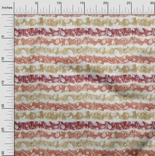 Vista 3 de oneOone The Yard - Tela de algodón flexible de color beige con estampado floral, 40 pulgadas de ancho