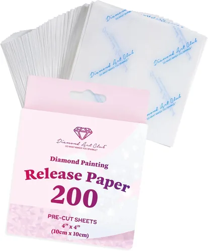DIAMOND ART CLUB Paquete de 200 piezas de papel de liberación para pintura de diamantes premium, papel de pintura multiuso, reemplazos de cubierta