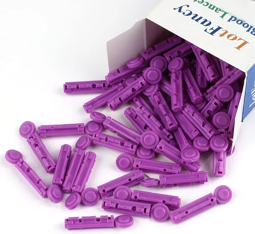 Vista 8 de LotFancy Lancetas para análisis de sangre, calibre 30, 100 lancetas torcidas para pruebas de diabetes de glucosa, estériles, desechables