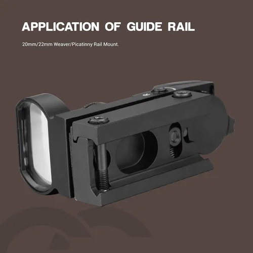 Vista 3 de ESSLNB Visión refleja de punto rojo y verde con 4 retículas y soportes de riel de 20/0.866 in, impermeable, a prueba de golpes, con 5 brillo