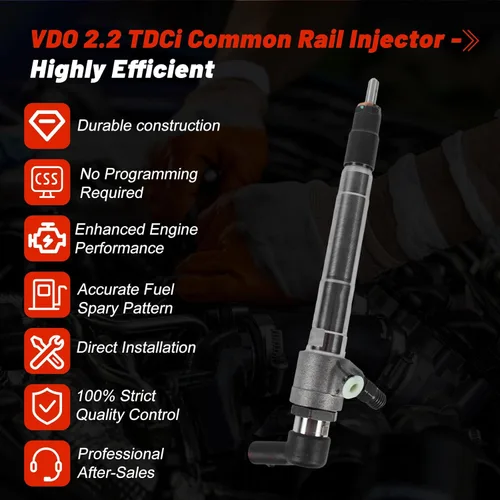 Vista 2 de A2C59517051 BK2Q9K546AG 1746967 Inyector de combustible original para Ford Ranger Transit Box 2.2 TDCi, Peugeot Boxer Box 2.2 HDi, Mazda BT-50 2.2L