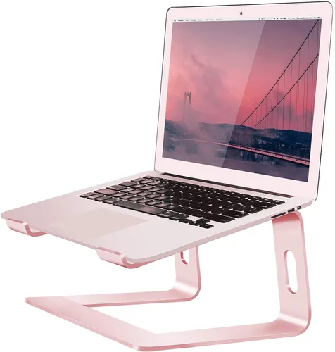Vista 13 de Orionstar - Soporte portátil para laptop de aluminio, elevador de laptop compatible con Mac MacBook Air Pro de 10 a 15.6 pulgadas, soporte