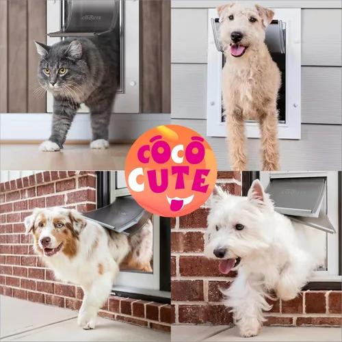 Vista 5 de Paquete de 2 solapas de repuesto para puerta de perro con cierre magnético, compatibles con puerta PetSafe Freedom para perros y gatos PAC11-11039