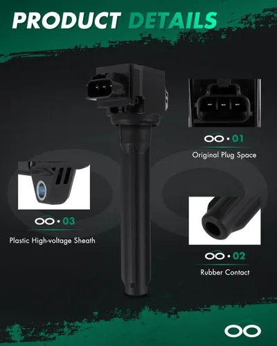 Vista 3 de SCITOO Paquete de bobinas de encendido compatible con Mitsubishi Outlander 2.4L 2014 2015 2016 2017 UF814 C-911 49114 1 PCS