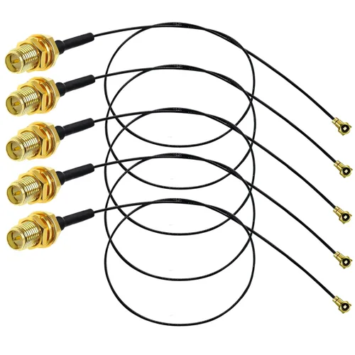 Vista 8 de TUOLNK 5PCS IPX MHF4 a RPSMA Antena 0.032 in Cable coaxial UFL de 6 pulgadas (5.9 in) UFL a RP-SMA hembra Cable coaxial coaxial U.FL de baja pérdida