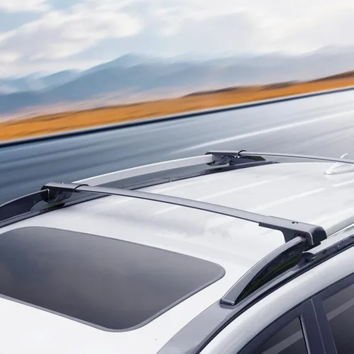 Vista 8 de VEVOR Barras transversales para portaequipajes de techo, aptas para Subaru Forester 2014-2022 con rieles laterales elevados, capacidad de carga