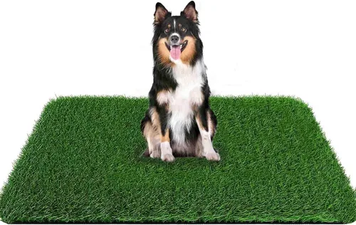 Vista 8 de Almohadilla de césped para perros de 28 x 40 pulgadas, de fuerte absorción, césped artificial suave para mascotas para entrenamiento de orinales