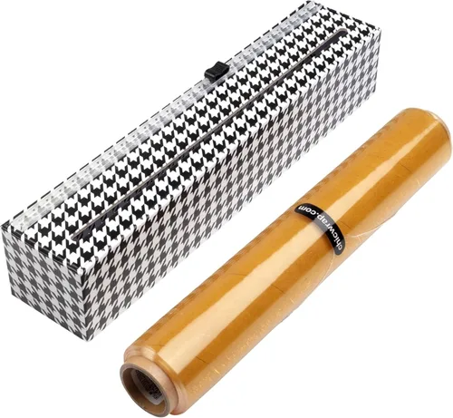 Vista 11 de Dispensador recargable de envoltura de plástico ChicWrap con limón - Incluye un rollo de 12" x 250 pies de envoltura de plástico de grado