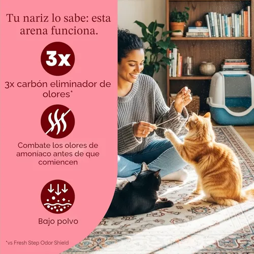 Vista 8 de Fresh Step Arena aglutinante para gatos, avanzada y resistente, control de olores de 30 días de larga duración con carbono que elimina olores, 17.5