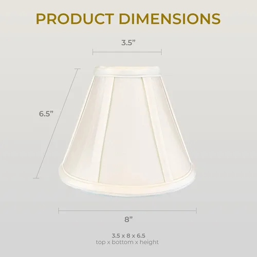 Vista 41 de Royal Designs, Inc. BS-707FC-6AGL Deep Empire Basic - Pantalla para lámpara con clip de llama, 3.5 x 6 x 5.75 pulgadas, color dorado antiguo