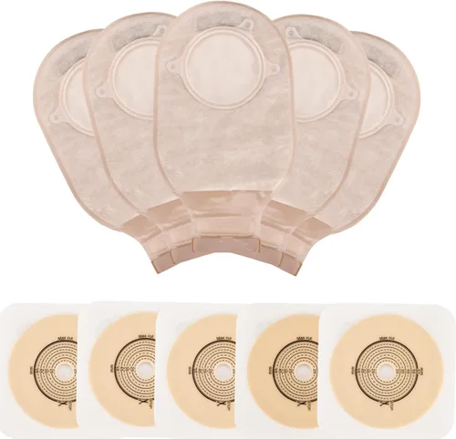 Vista 11 de Bolsas de colostomía, 20 bolsas de ostomía de una pieza, suministros de ostomía de 0.78 a 2.77 pulgadas de corte para adaptarse a la bolsa drenable