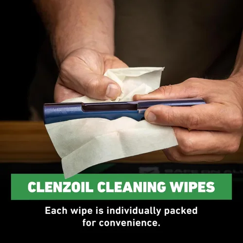 Vista 3 de CLENZOIL Field & Range Single-Use Saturated Gun Oil Wipe Packets Individual CLP Wipes One-Step Gun Cleaning Oil & Lubricant Field Wipes for