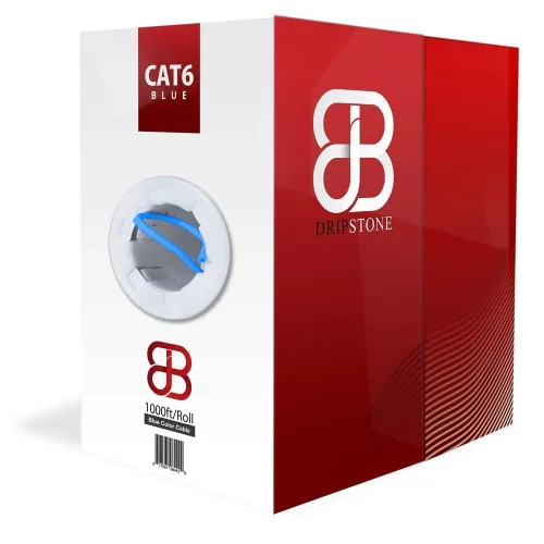 Vista 11 de Dripstone Cable Ethernet CAT6 de 1000 pies, cable LAN de red a granel, 23 AWG, UTP sólido, 550 MHz, cable de Internet de alta velocidad
