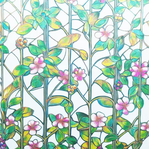 Vista 13 de Película de privacidad para ventana, película de vidrio estática, patrón de flecha, sin pegamento, extraíble, bloqueo UV, calcomanía para decoración