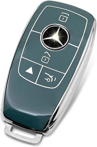 Vista 26 de Funda de llave de TPU suave avanzada es compatible con Mercedes Benz 2024-2025 E 2023-2025 SL CLE GLC 2022-2025 EQE EQS S C Series llave