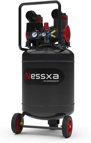 Vista 11 de Compresor de aire ultra silencioso de 8 galones, 1.5HP 4.52 CFM, tanque de compresor de aire sin aceite máximo de 115 PSI, 110V/60Hz, compresor