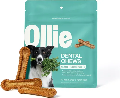 Vista 9 de Ollie Masticables dentales para perros extra pequeños, 12 onzas, aliento fresco, golosinas de limpieza de dientes, palos para el cuidado bucal