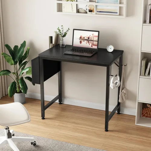Vista 2 de Lufeiya Escritorio pequeño para espacios pequeños, 24 pulgadas, para niños, niñas, estudio, escritura, mini escritorios para dormitorio, mesa