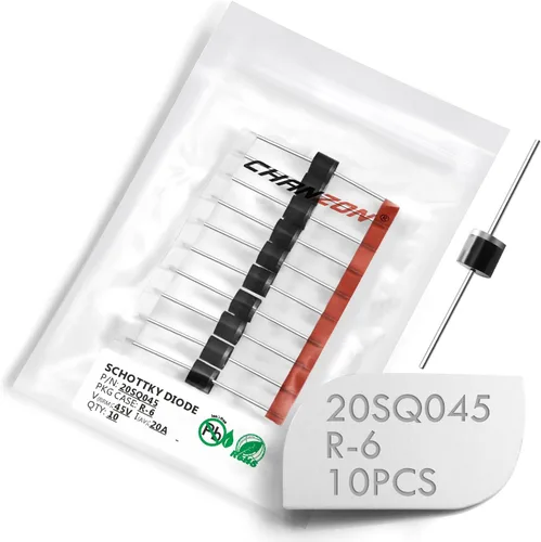 Vista 28 de Paquete de 20 unidades Chanzon SR3200 (S3200) diodos rectificadores de barrera Schottky 3A 200V DO-201AD (DO-27) axial 3 amperios 200 voltios