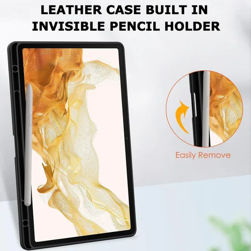 Vista 4 de NINKI Funda para Galaxy Tab S10 Plus 2024 / Galaxy Tab S9 Plus/Galaxy S9 FE Plus Funda con soporte, soporte para lápices, apagado y encendido Negro