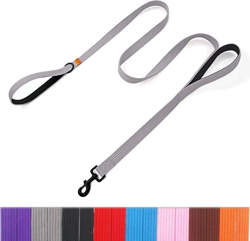 Vista 9 de LynxKing Correa resistente para perro, correa reflectante de seguridad de 6 pies con 2 asas acolchadas para perros pequeños a grandes