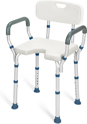 Vista 3 de GreenChief Silla de Ducha Bariátrica 317.5kg Banco de Ducha de Alta Resistencia con Asiento Extra Ancho, Asiento de Ducha Grande con Asas para Ducha