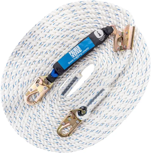 Vista 7 de Ensamble de Línea de Vida Vertical Palmer Safety - Arnés de Cuerda de 25 Pies de Seguridad con Agarre de Cuerda - Kit de Protección contra Caídas
