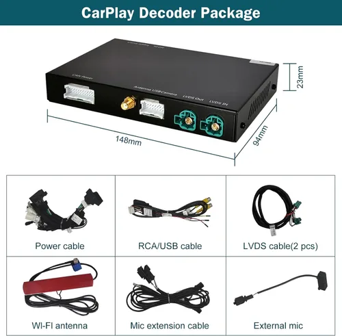 Vista 6 de NINETOM Kit de reacondicionamiento inalámbrico Carplay compatible con BMW CIC System 1 3 5 6 7 Series X1 X3 X5 X6 Z4 2008-2012 Año, compatible