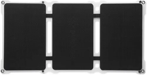 Vista 6 de Paleblue Approach 2 Cargador de panel solar portátil – 21 vatios – Cargador solar plegable de triple panel con puertos USB duales, cables de agarre