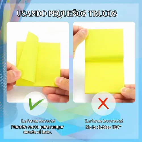 Vista 6 de Early Buy Notas adhesivas de 3 x 3 pulgadas, 16 blocs, 8 colores brillantes 16 almohadillas de 60 hojas