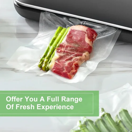 Vista 4 de Bolsas selladoras de 200 pintas de 11 x 16 pulgadas, sin BPA y resistentes, bolsa selladora al vacío de alimentos texturizada de grado comercial
