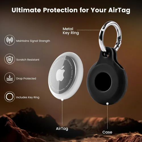 Vista 3 de Compatible con AirTag para Ray-Ban Meta Wayfarer/Skyler/Headliner, funda de carga de gafas, soporte adhesivo Air Tag para accesorios de lentes Negro