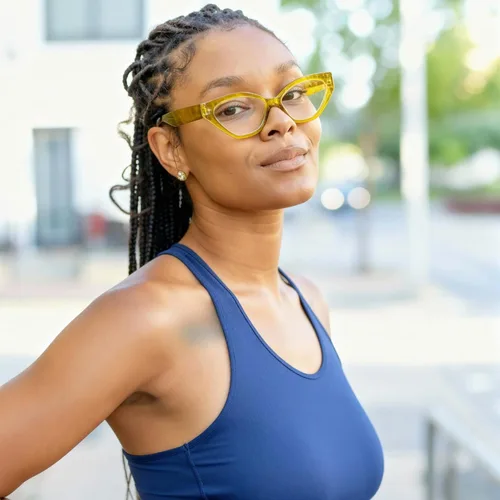 Vista 5 de 2SeeLife Gafas de lectura de ojo de gato TR-90 de gran tamaño para mujer – Ajuste mediano-ancho, marco resistente, lectores geométricos premium, oro