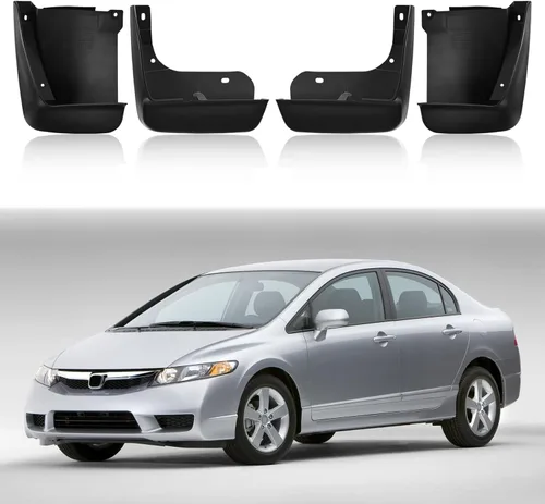 Vista 9 de BDFHYK Guardabarros Fáciles de Limpiar para Honda Civic 1996-2000, Protectores de Lodo Delanteros y Traseros Compatibles sin Guardabarros OEM, 4