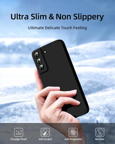 Vista 5 de Dssairo Funda 3 en 1 para Samsung Galaxy S21 Plus, con protección completa de la cámara, silicona líquida delgada a prueba de golpes funda