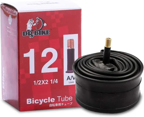 DRBIKE Bike Tubes for 12" 14" 16" 18" 20" 24" 26" Kids Bikes Road Bicycle Mountain Bicycle, Solid Replacement Bike Inner Tube with Schrader Valve, 1