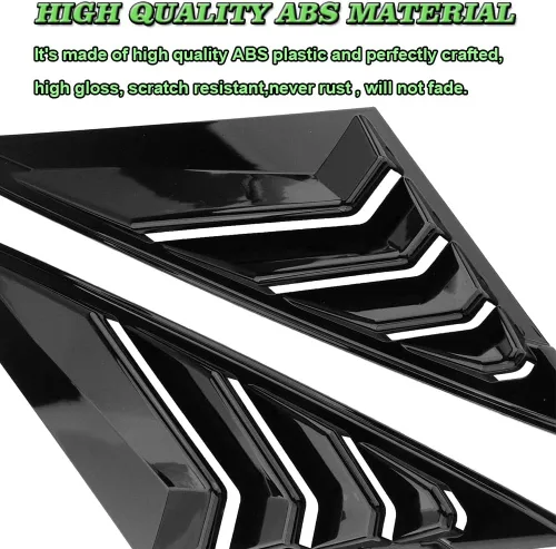 Vista 3 de BOYOUS 2 rejillas de ventilación laterales de ABS estilo carreras, persianas de ventilación de aire, accesorios de decoración exterior compatibles