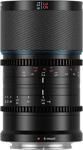 Sirui Saturn 35mm T2.9 1.6X Lente Anamorfo de Fotograma Completo de Fibra de Carbono, Lente Cine para Cámaras E Mount, 418g (Destello Azul)