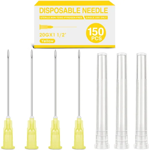 Vista 11 de TENKAIWICK Paquete de 150 agujas de calibre 16 de 1.5 pulgadas, agujas de inyección desechables estériles Luer Lock, accesorios de laboratorio
